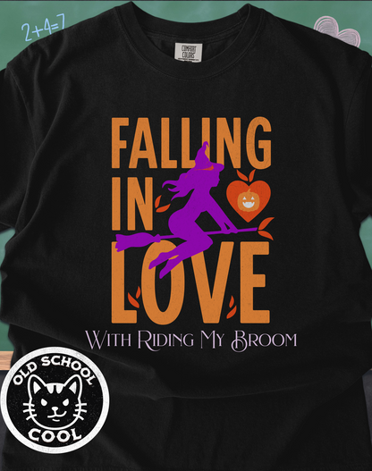 Witchy Broom Love Tee - Halloween Shirt