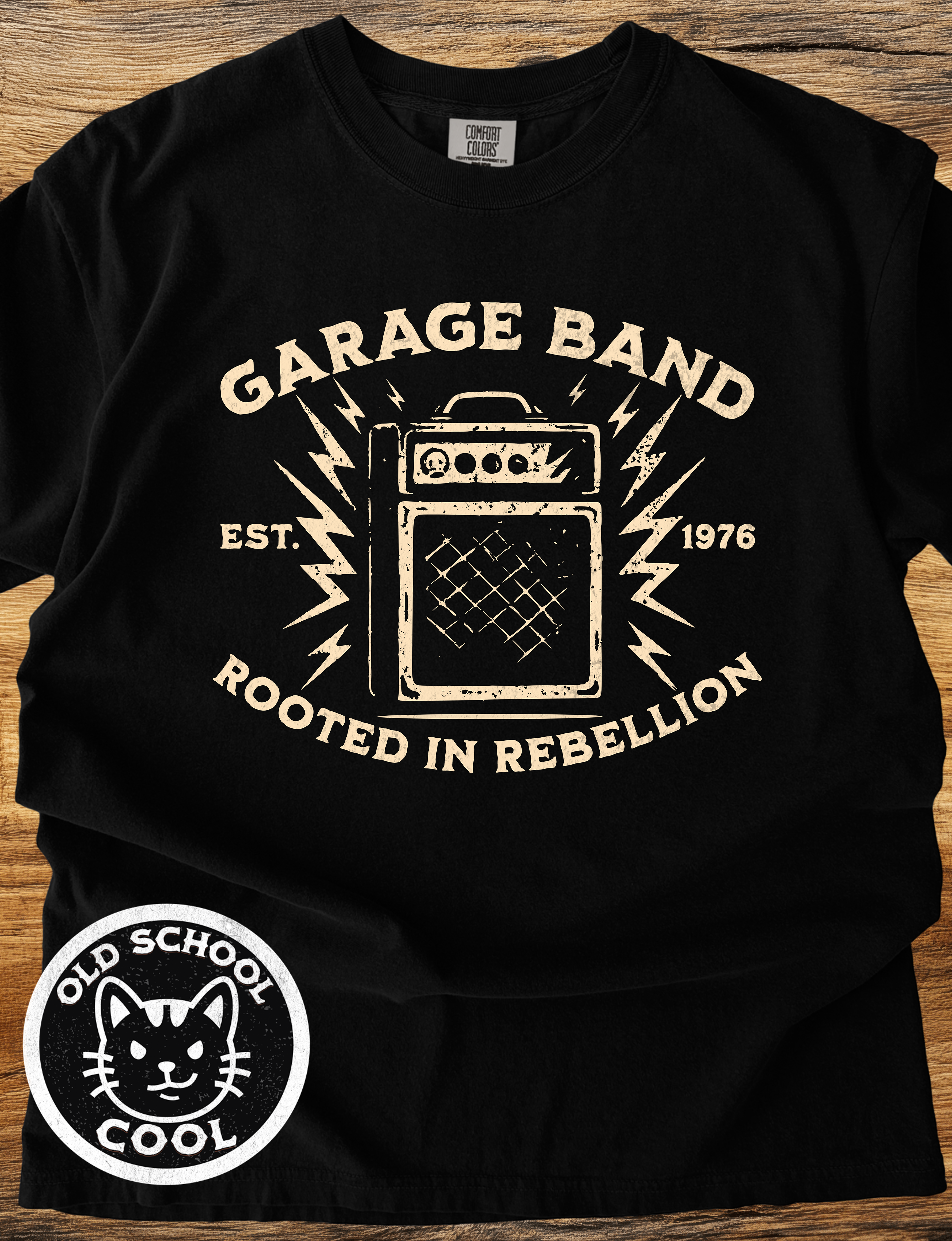 Garage Band Rebellion Rooted Tee Old School Cool