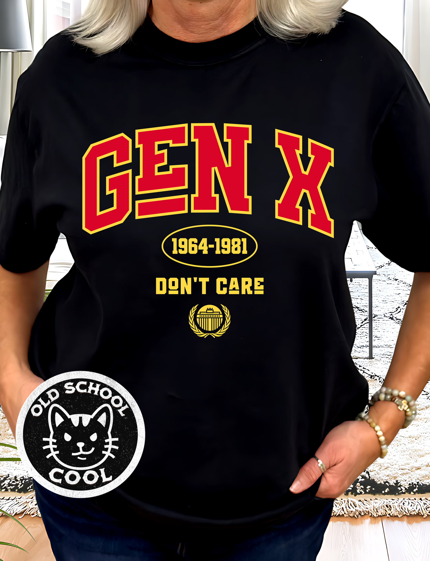 Gen X Don't Care University T-Shirt