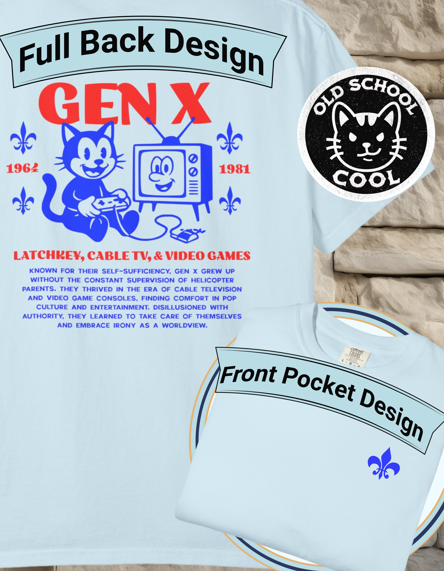 Gen X Mascot TV Cat T-Shirt