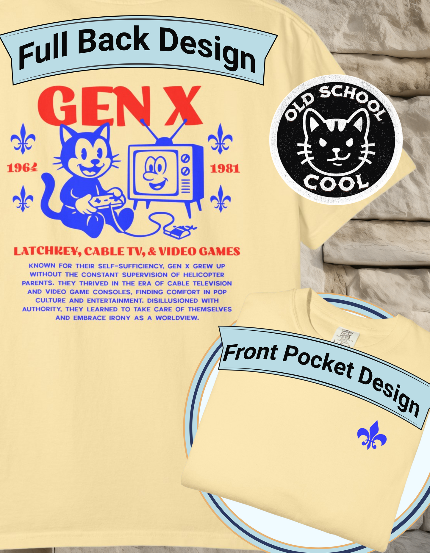 Gen X Mascot TV Cat T-Shirt