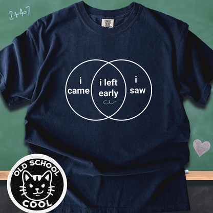 Introvert Came Saw Left Early Venn Diagram T-Shirt