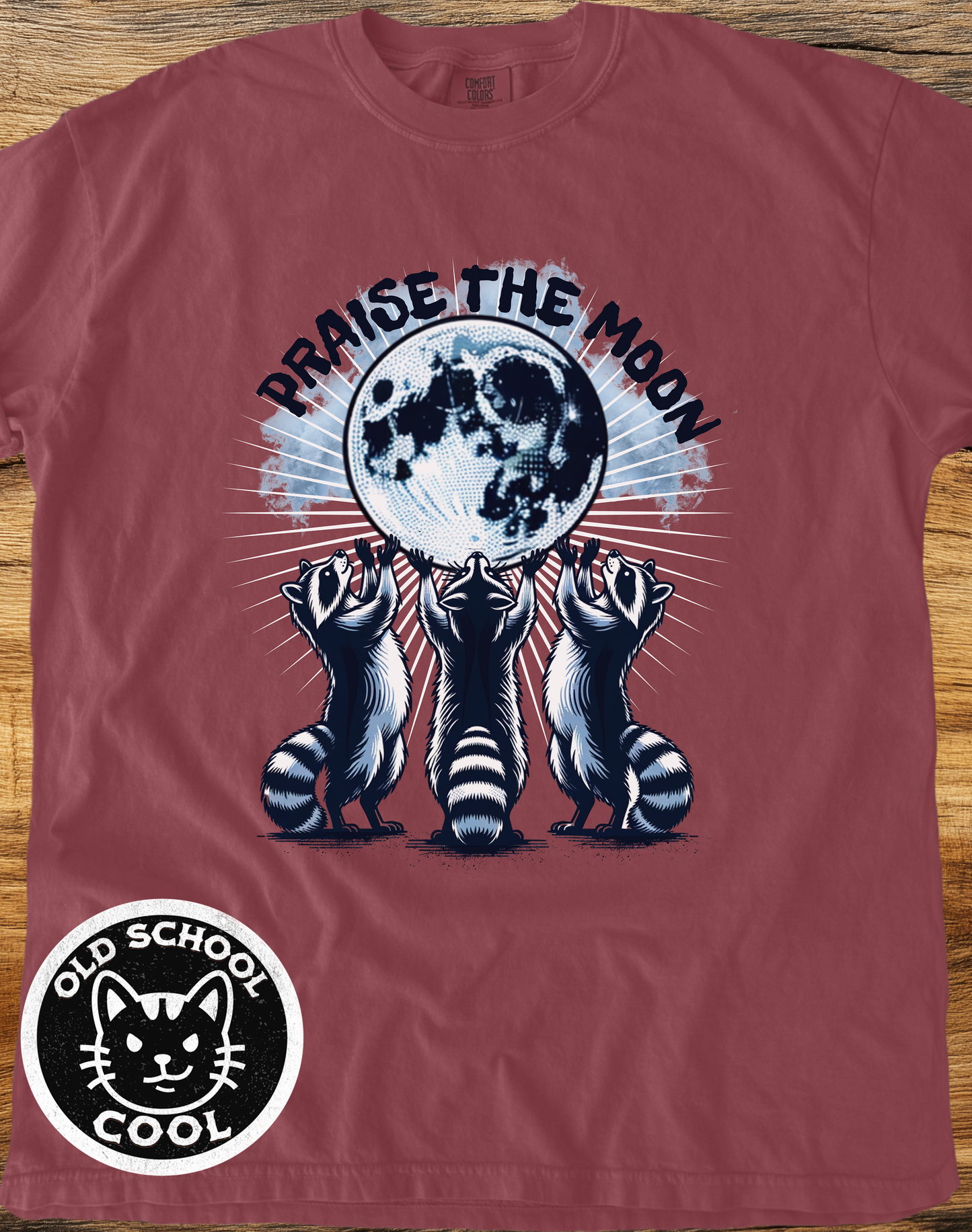 Praise the Moon Raccoon Tee