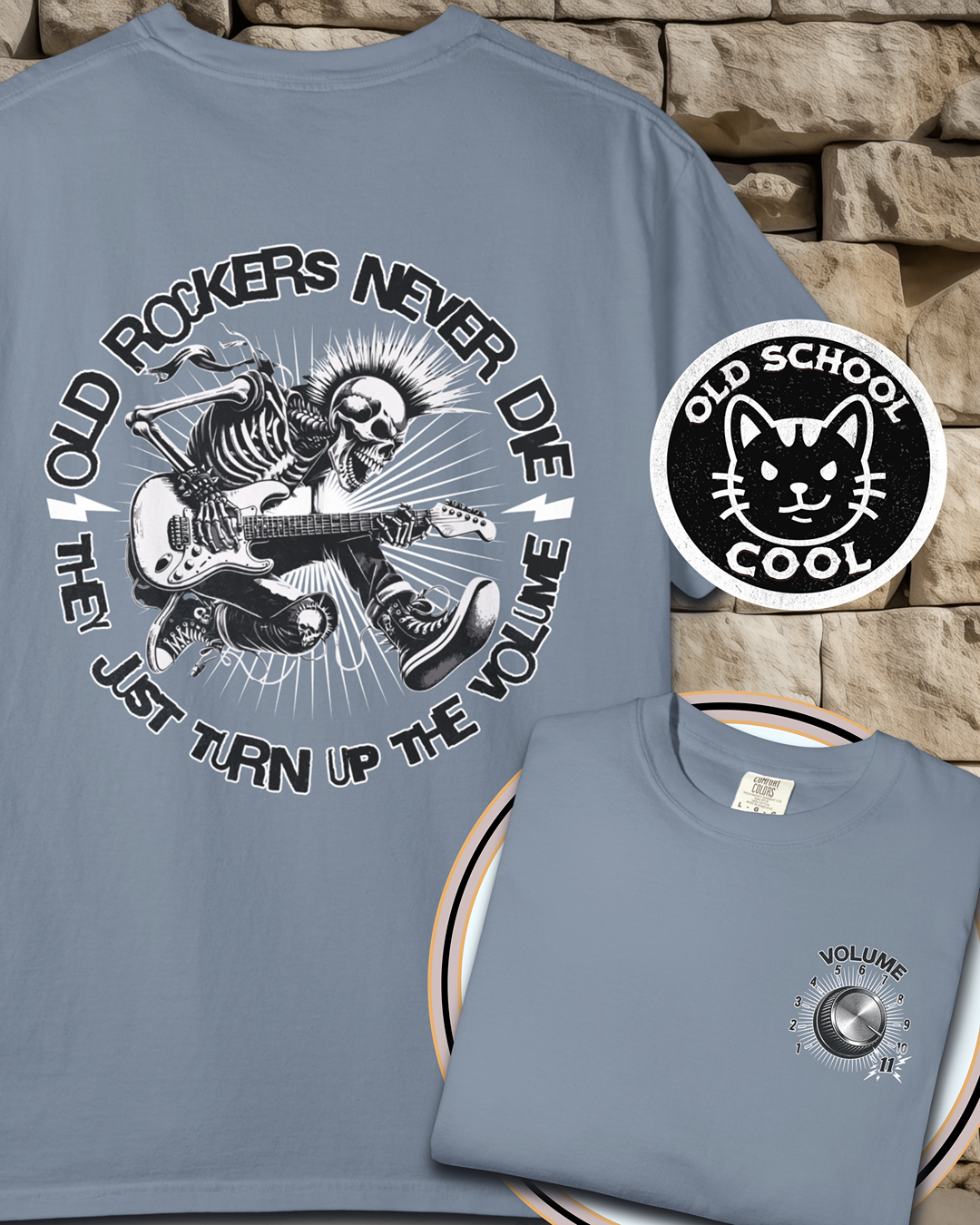 Rock Volume Tee - Back + Pocket-style Design