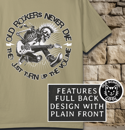 Old Rockers Never Die Tee | Back Graphic