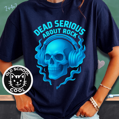 Electric Blue Dead Serious About Rock Tee