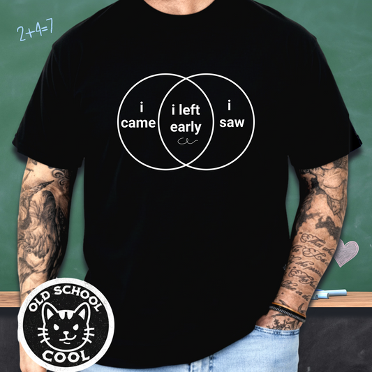 Introvert Came Saw Left Early Venn Diagram Tee