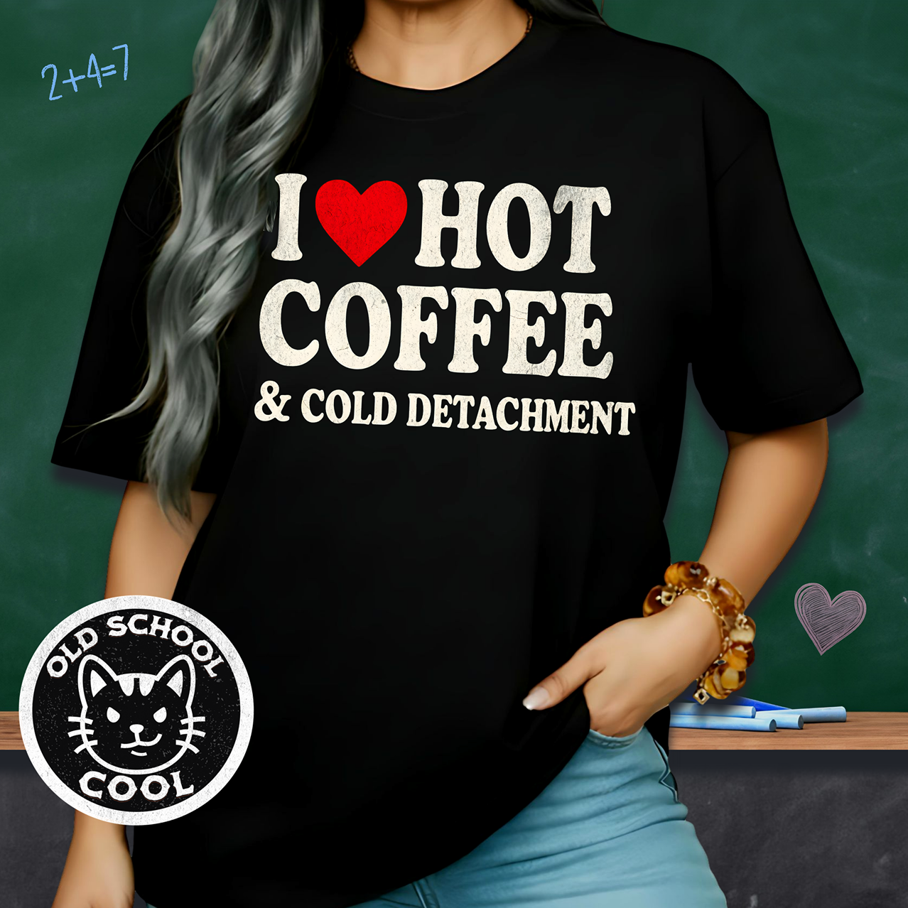 I ❤️ Hot Coffee & Cold Detachment Tee