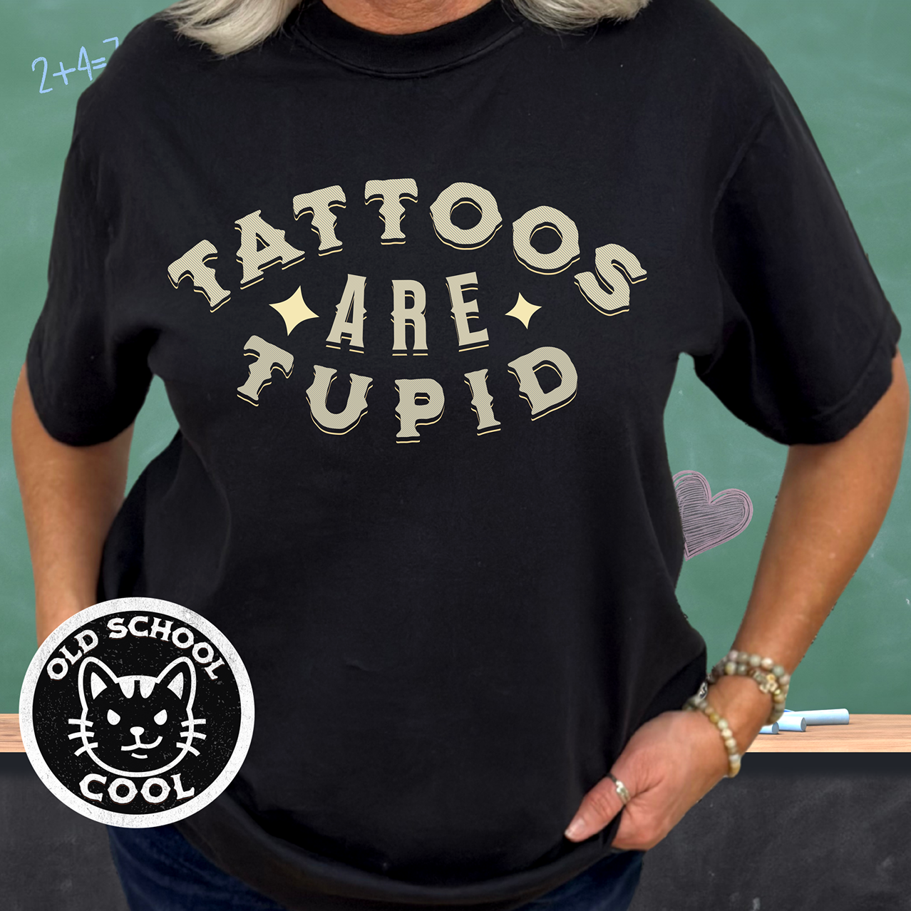 Tattoos Are Tupid Vintage Tattoo Tee
