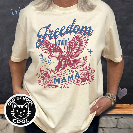 Freedom Lovin' Mama Vintage Americana T-shirt
