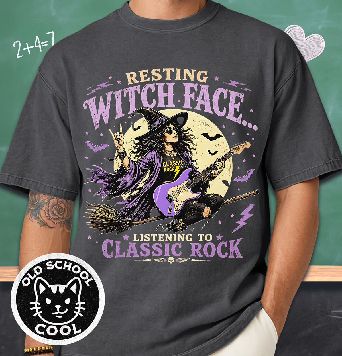 Classic Rock Witch Face Tee