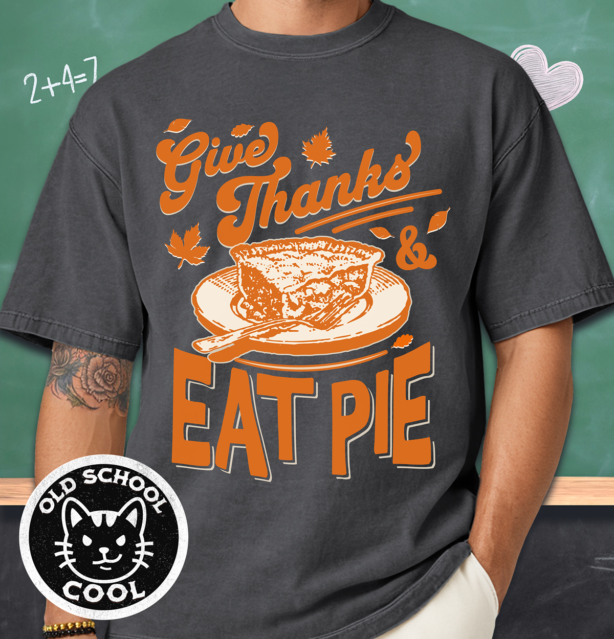 Give Thanks & Eat Pie Tee - Thanksgiving Shirt