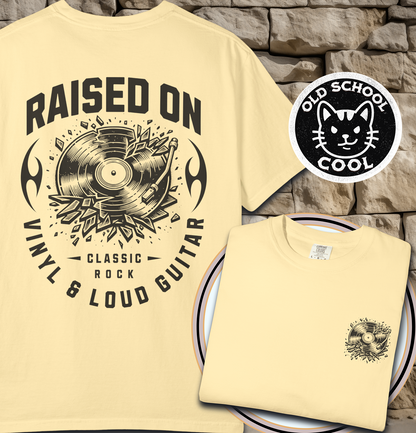 Raised on Vinyl & Loud Guitar Tee