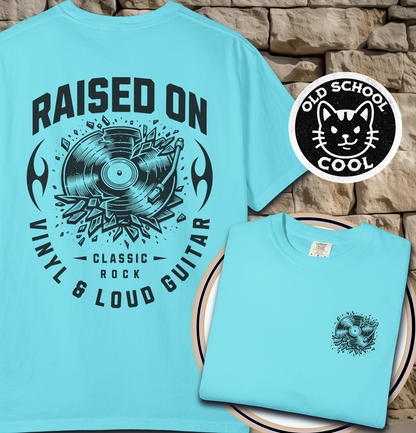 Raised on Vinyl & Loud Guitar Tee