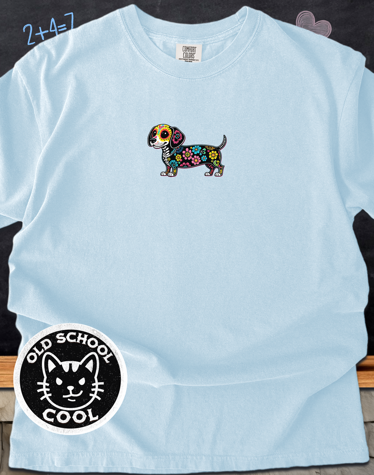 Sugar Skull Dachshund Dog T-Shirt