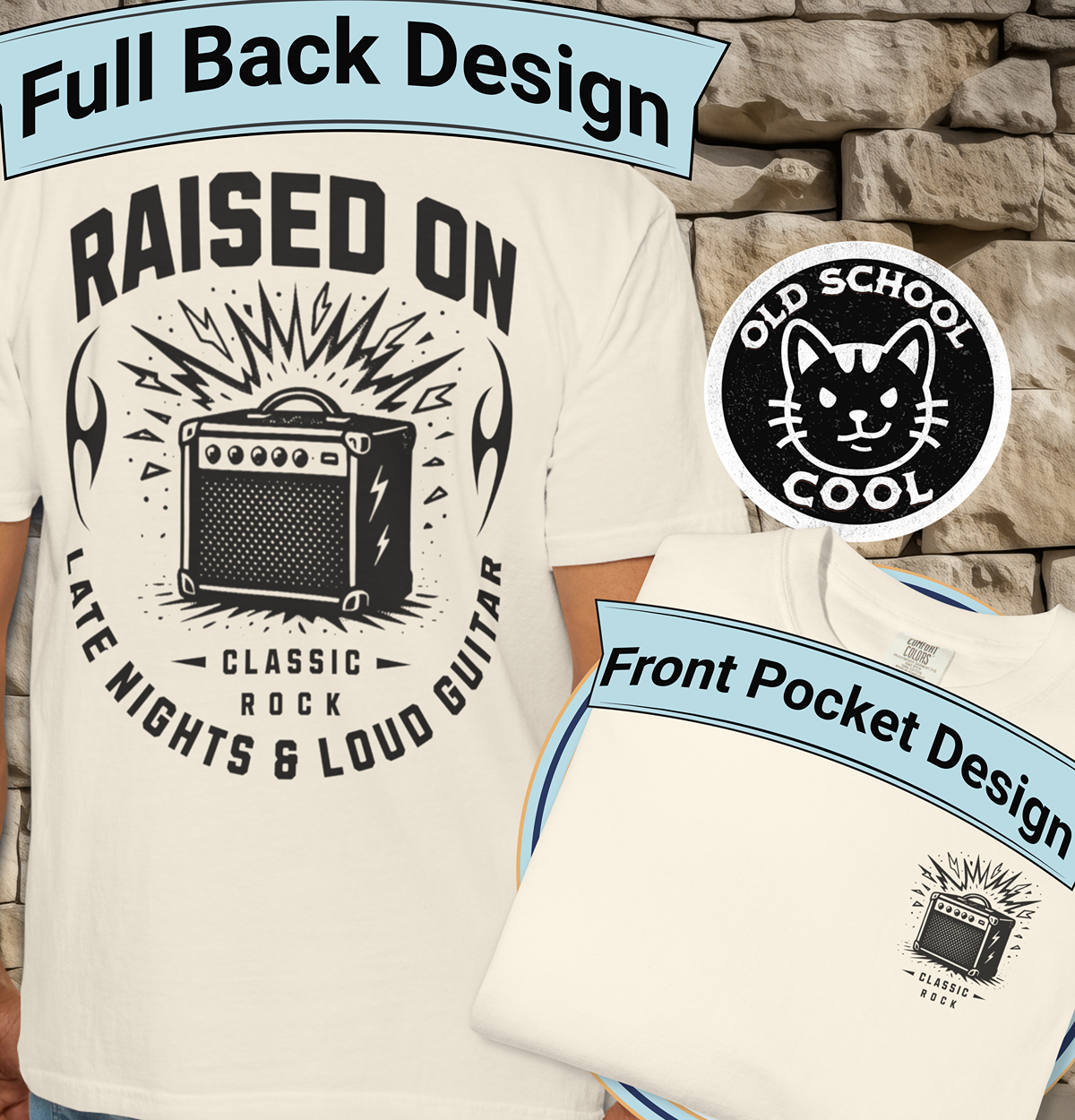Raised on Late Nights & Loud Guitar Tee