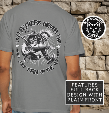 Old Rockers Never Die Tee | Back Graphic