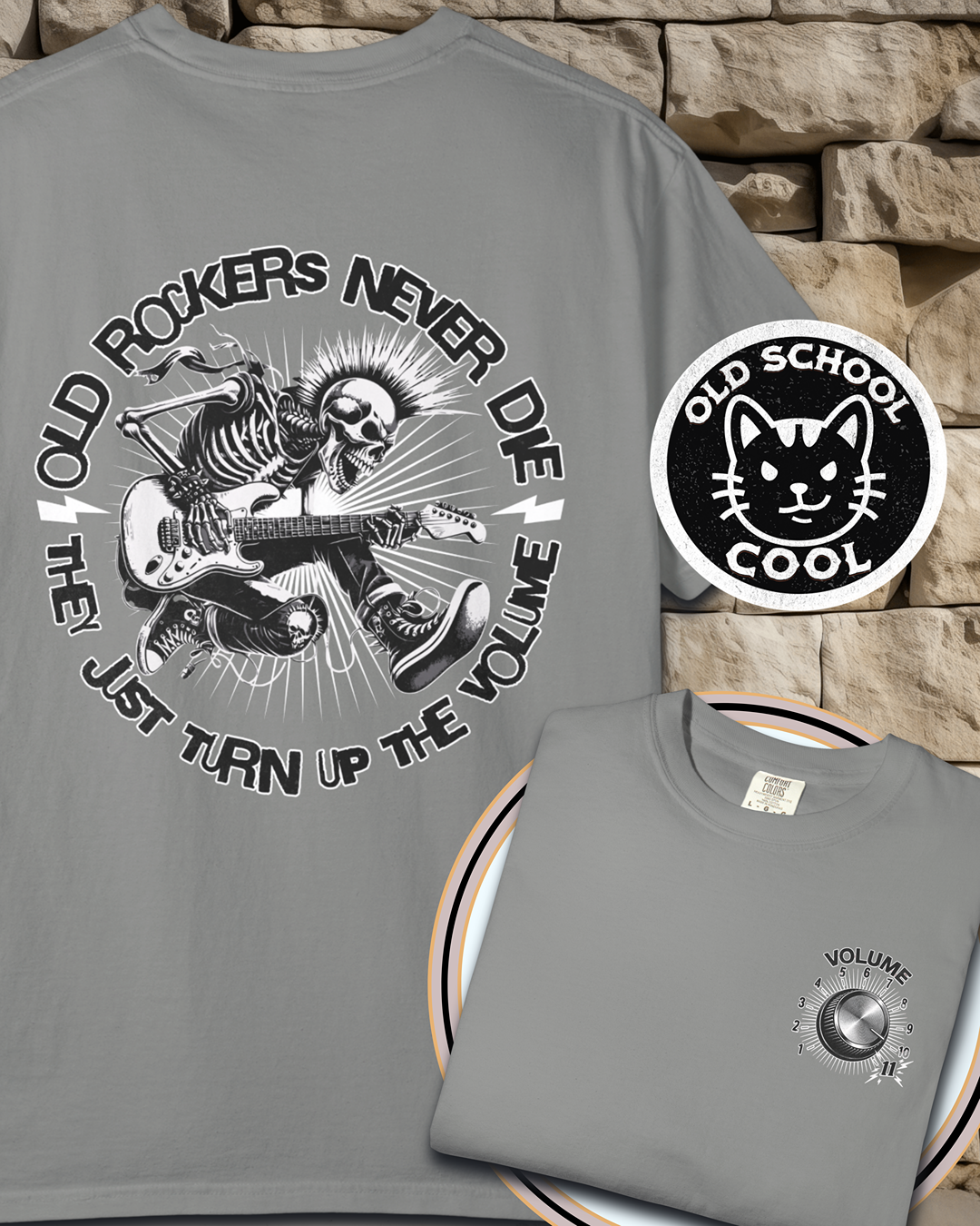 Rock Volume Tee - Back + Pocket-style Design
